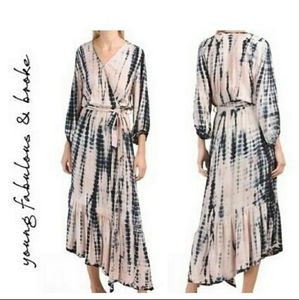 NWT Young Fabulous & Broke Tie Dye Midi Dress L